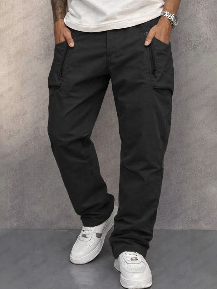 Iker | Pantalón Cargo de Algodón Hombre Bolsillos Cremallera