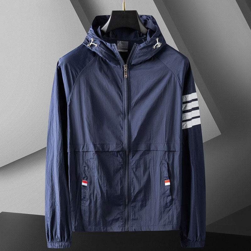 Iker | Varsity Jacket Hombre con Capucha Rompevientos