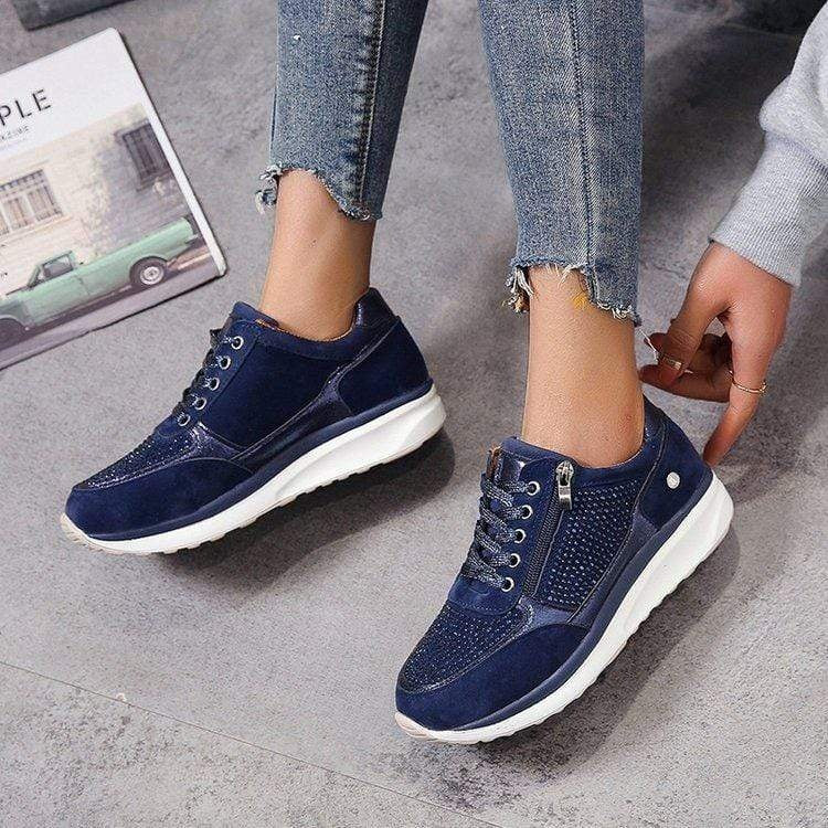 Inés | Zapatillas Deportivas con Cremallera Lateral Mujer Plataforma