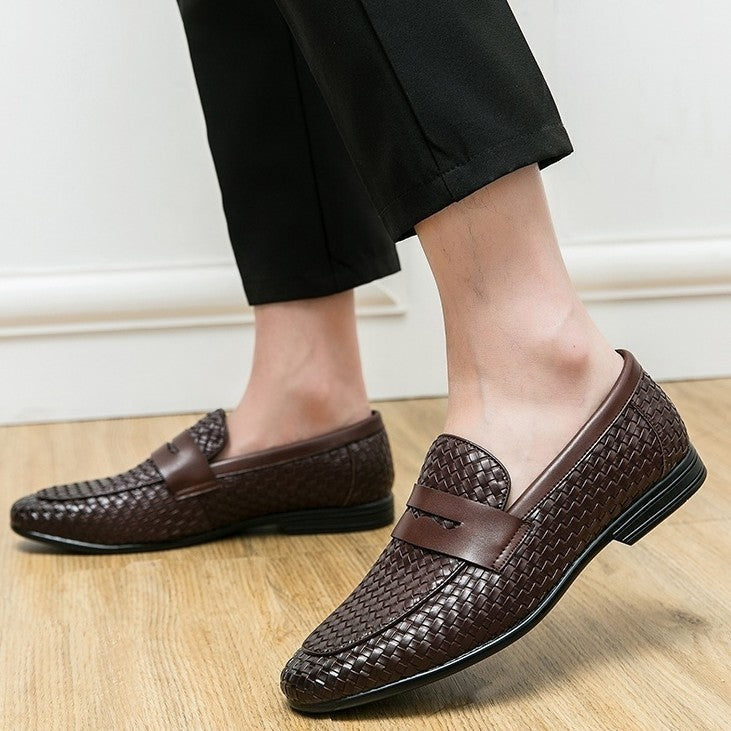 Íñigo | Mocasines de Cuero Trenzado Hombre Sin Cordones