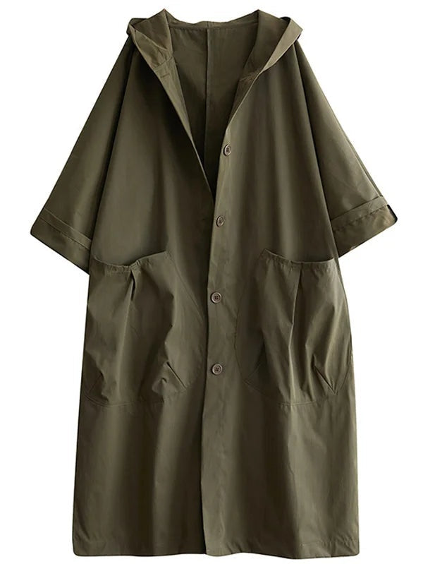 Irene | Trench Coat Largo con Capucha Mujer Oversize