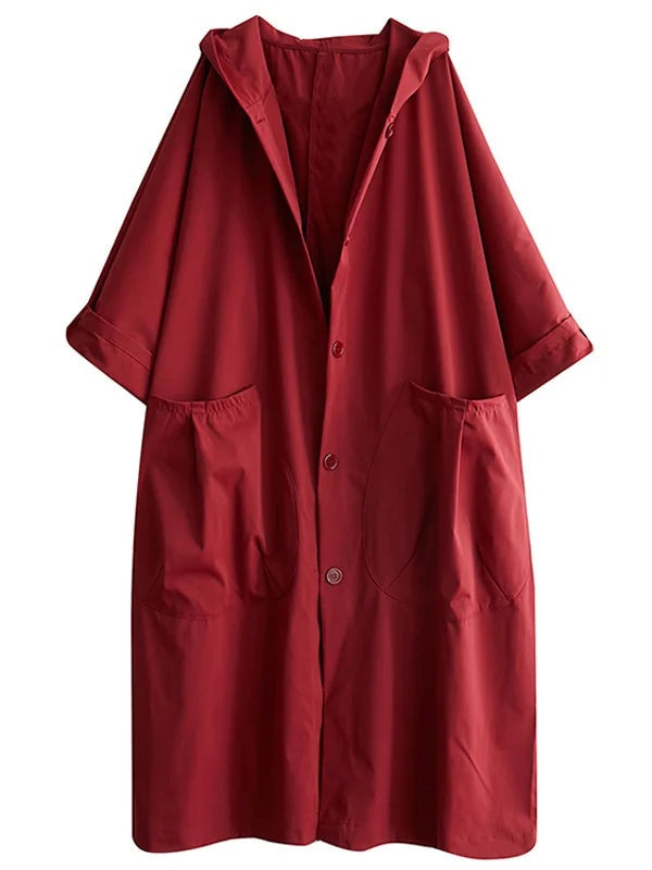 Irene | Trench Coat Largo con Capucha Mujer Oversize