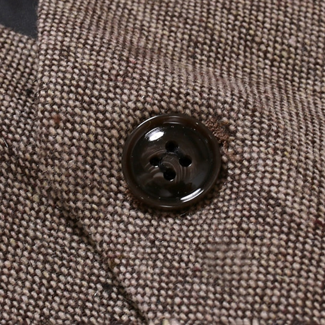 Iván | Chaleco de Tweed Hombre Corte Ajustado Botones
