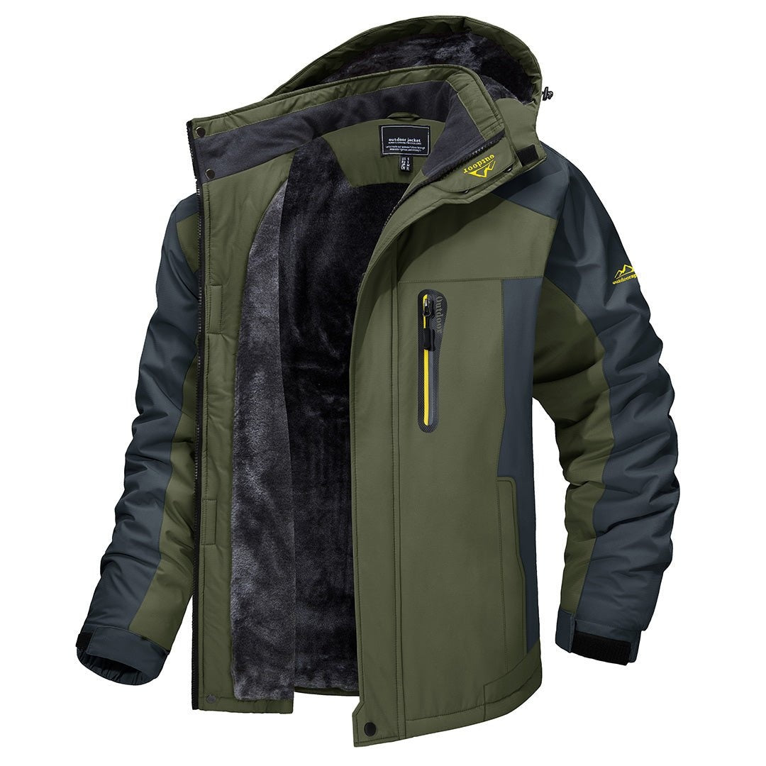 Iván | Chaqueta Softshell Impermeable Hombre con Forro Polar Capucha
