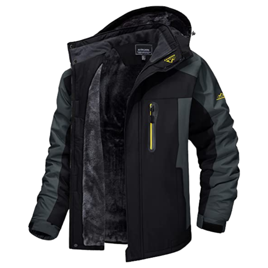 Iván | Chaqueta Softshell Impermeable Hombre con Forro Polar Capucha