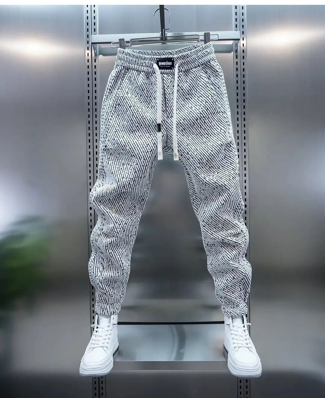 Iván | Pantalón Deportivo de Punto Acanalado Hombre Jogger Tobillo