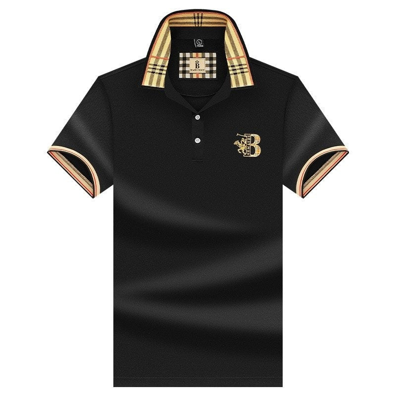 Iván | Polo Blanco Hombre Cuello Cuadros Bordado
