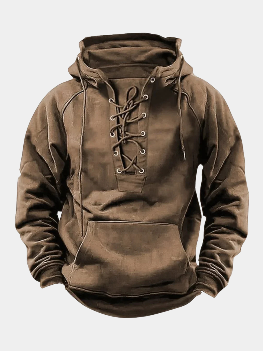 Iván | Sudadera con Capucha Hombre Cordones Bolsillo Canguro