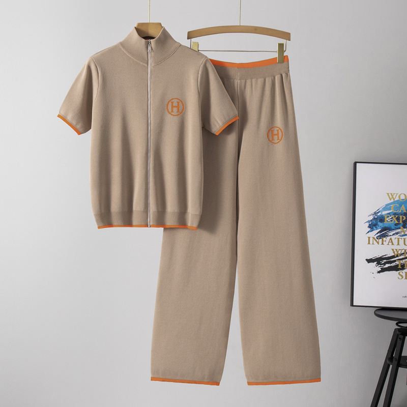 Izaro | Conjunto Chándal de Punto Mujer Cremallera Pierna Ancha