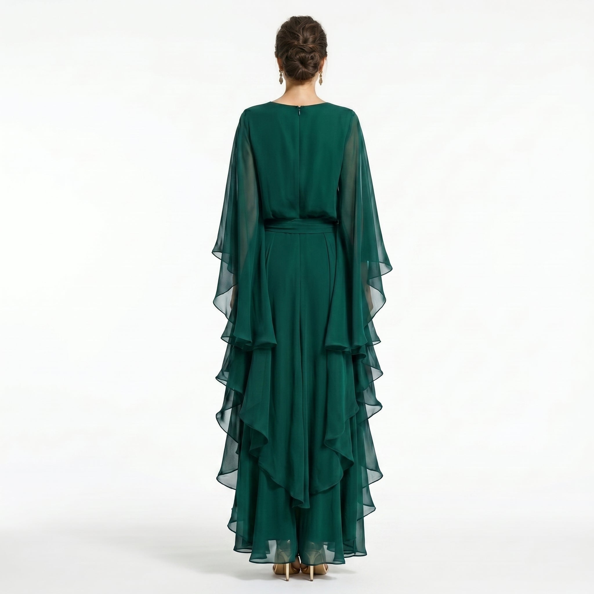Jimena | Conjunto Elegante de Fiesta Mujer Capa Vaporosa