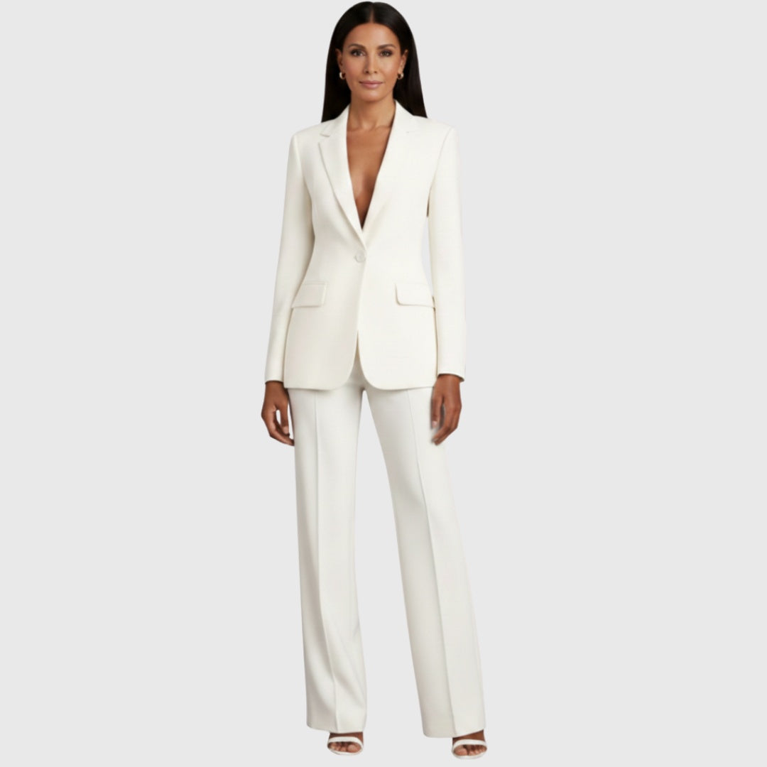 Jimena | Traje de Chaqueta Mujer Blazer Estructurado Pantalón Recto