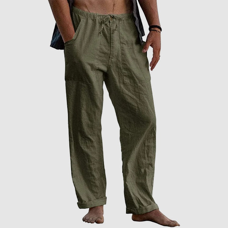Joaquín | Pantalón de Lino Casual Hombre Cintura Elástica