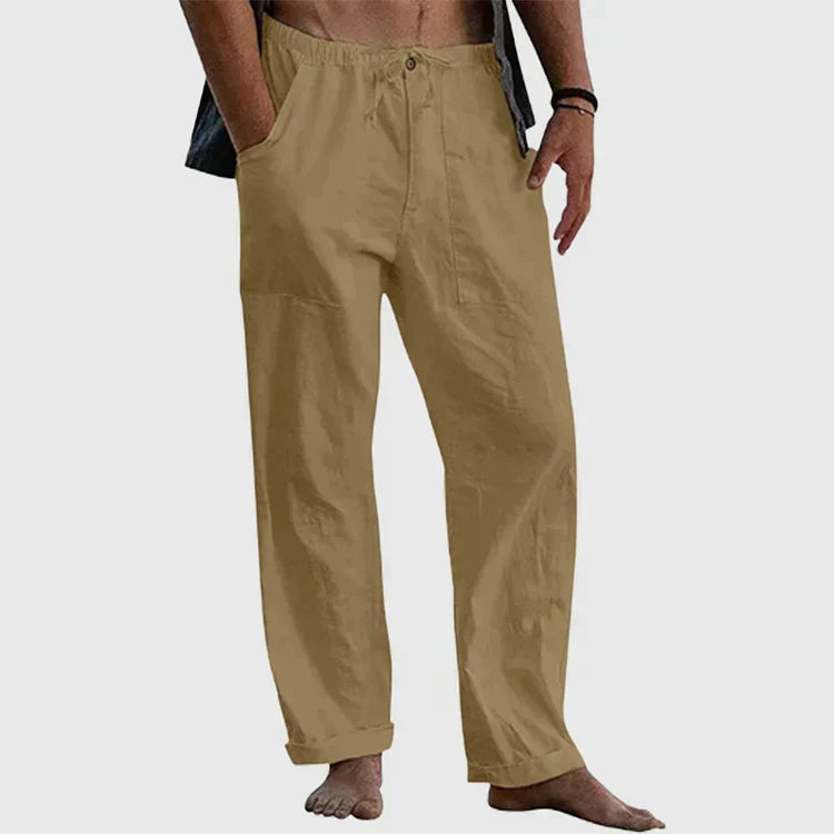 Joaquín | Pantalón de Lino Casual Hombre Cintura Elástica