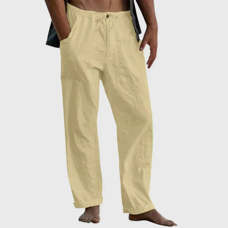 Joaquín | Pantalón de Lino Casual Hombre Cintura Elástica