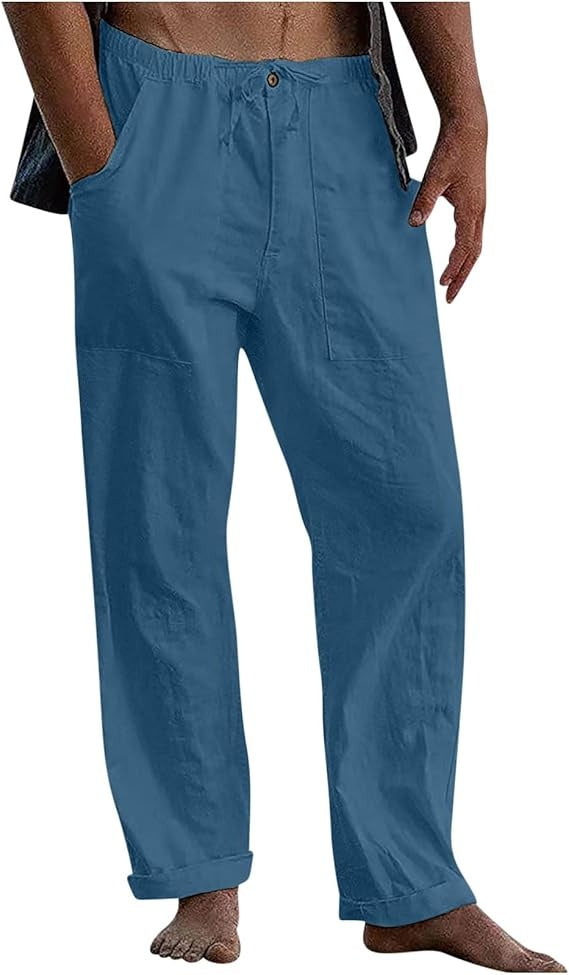 Joaquín | Pantalón de Lino Casual Hombre Cintura Elástica