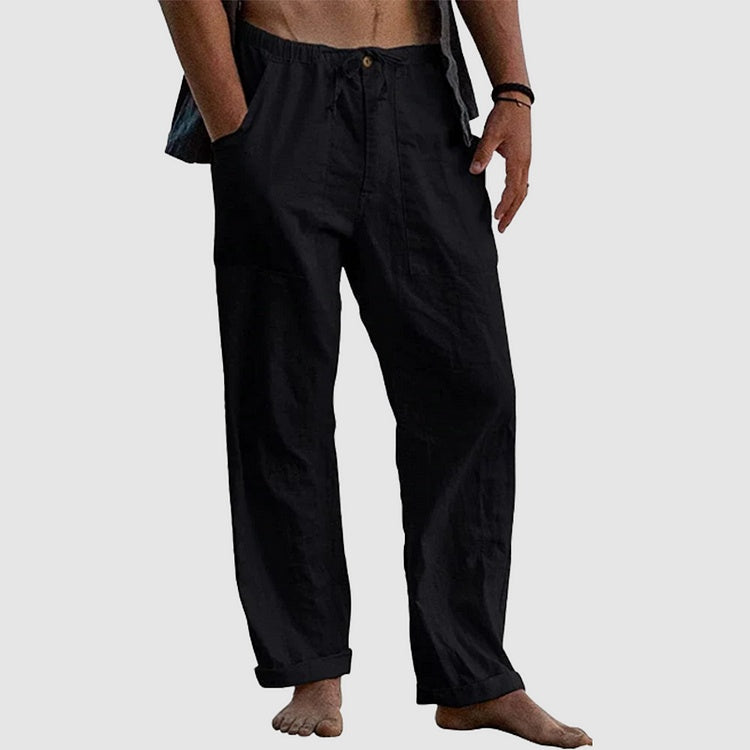 Joaquín | Pantalón de Lino Casual Hombre Cintura Elástica