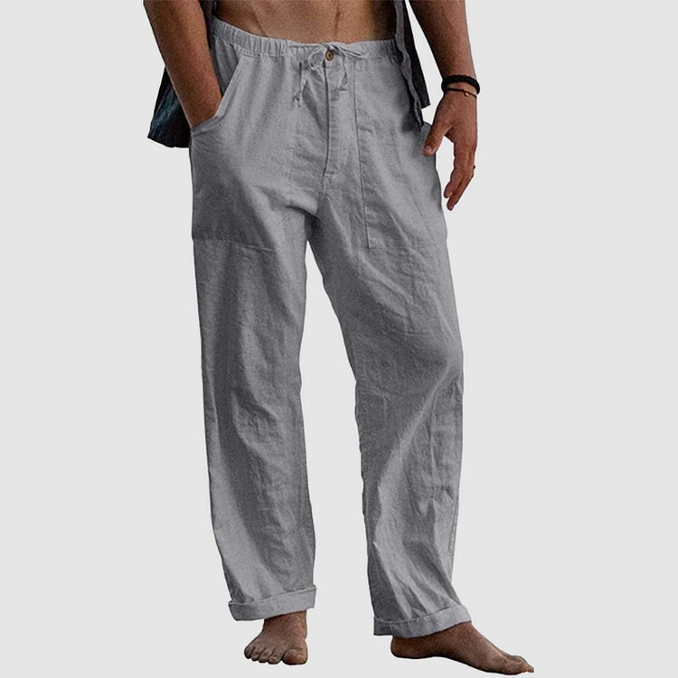 Joaquín | Pantalón de Lino Casual Hombre Cintura Elástica