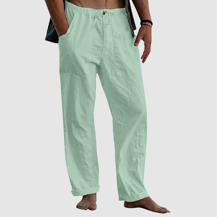 Joaquín | Pantalón de Lino Casual Hombre Cintura Elástica