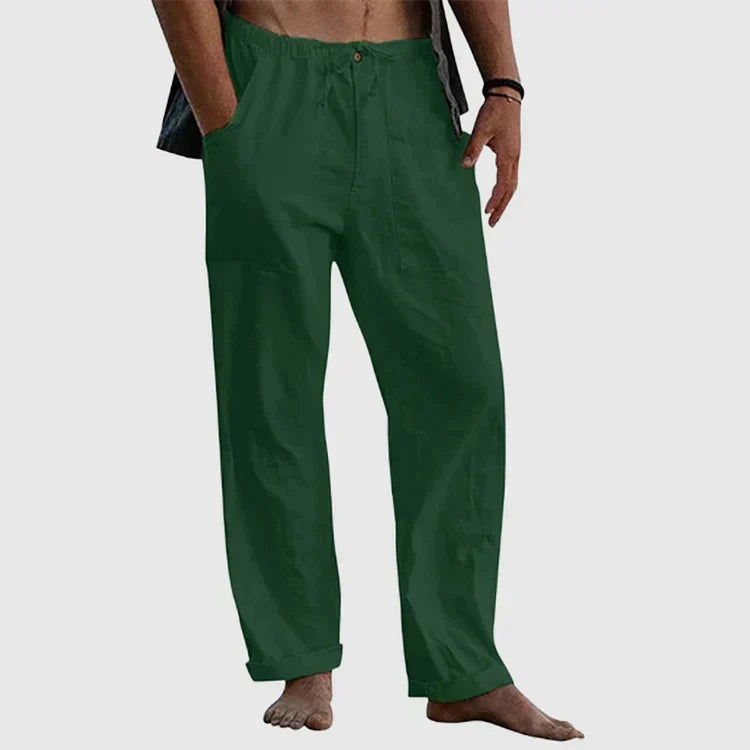 Joaquín | Pantalón de Lino Casual Hombre Cintura Elástica
