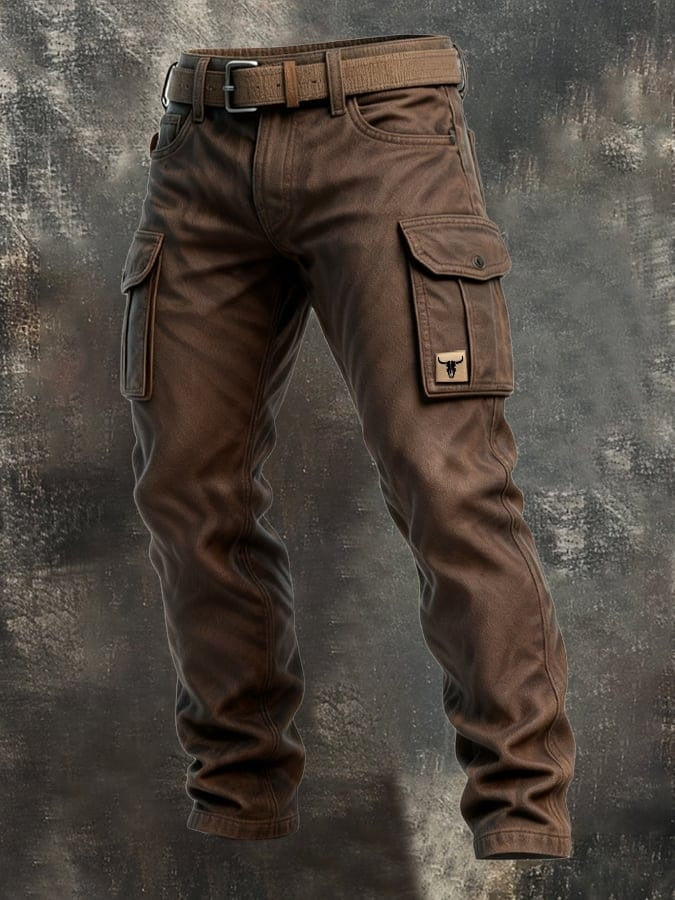 Koldo | Pantalón Cargo Hombre Bolsillos Laterales Corte Recto