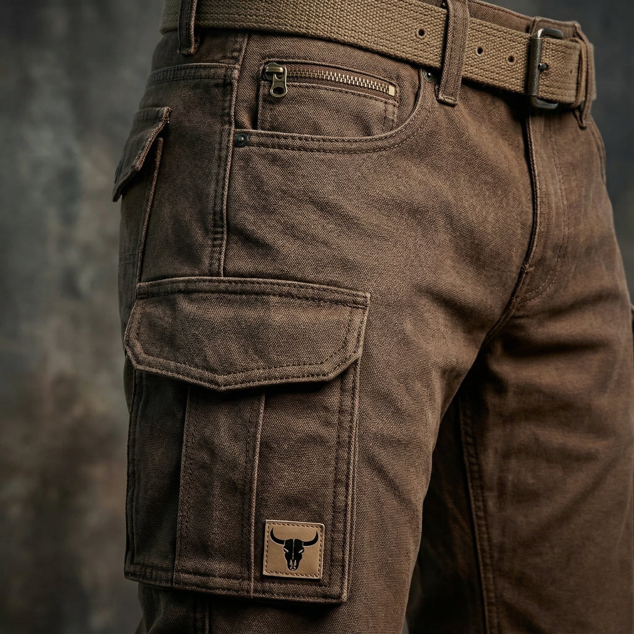 Koldo | Pantalón Cargo Hombre Bolsillos Laterales Corte Recto