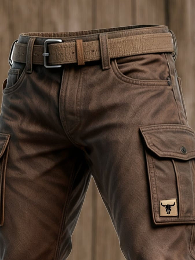 Koldo | Pantalón Cargo Hombre Bolsillos Laterales Corte Recto