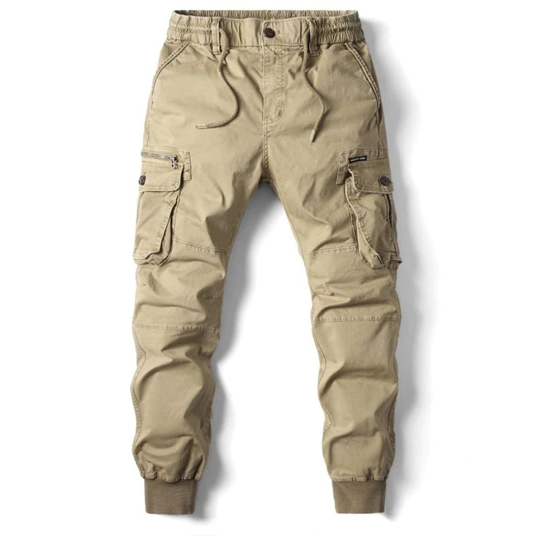 Koldo | Pantalón Cargo Jogger Hombre Bolsillos Laterales Puños Elásticos