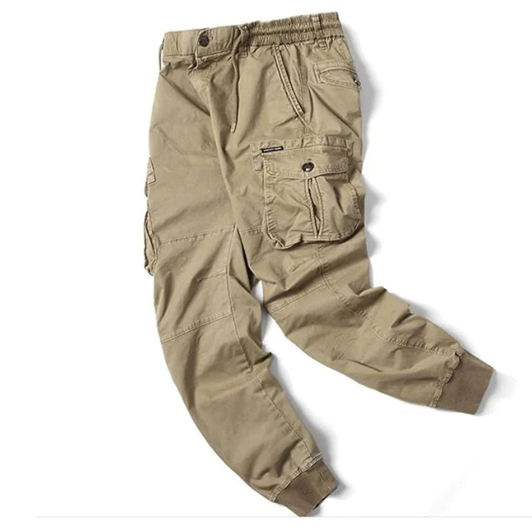 Koldo | Pantalón Cargo Jogger Hombre Bolsillos Laterales Puños Elásticos