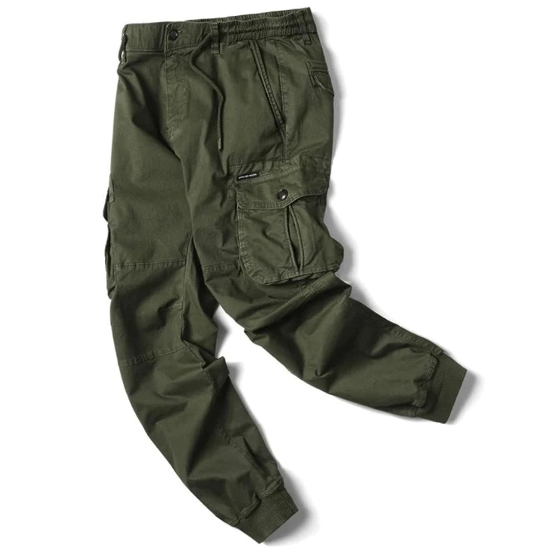 Koldo | Pantalón Cargo Jogger Hombre Bolsillos Laterales Puños Elásticos