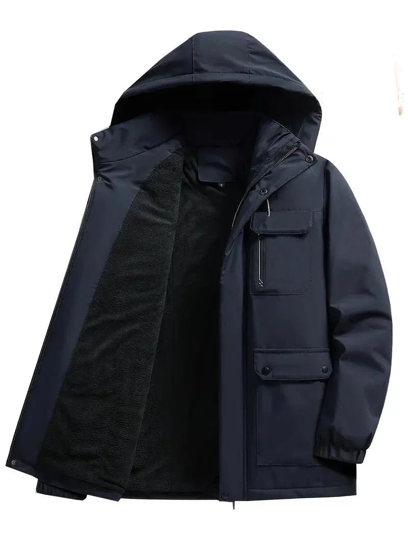 Koldo | Parka Impermeable Hombre Forro Polar con Capucha
