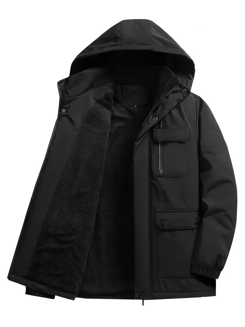 Koldo | Parka Impermeable Hombre Forro Polar con Capucha