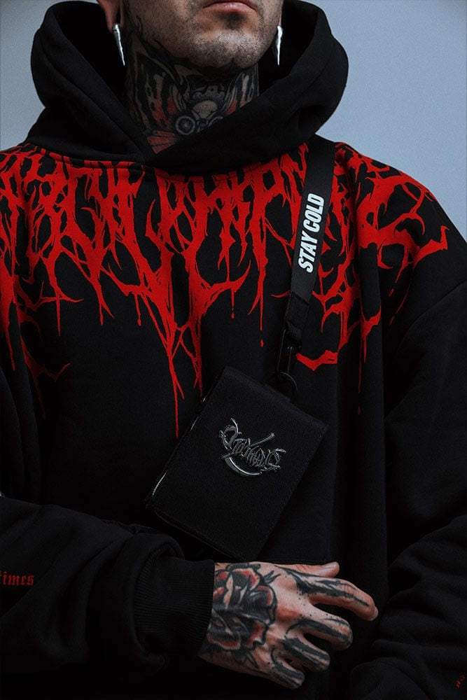 Koldo | Sudadera Oversize con Capucha Hombre Estampado Gótico