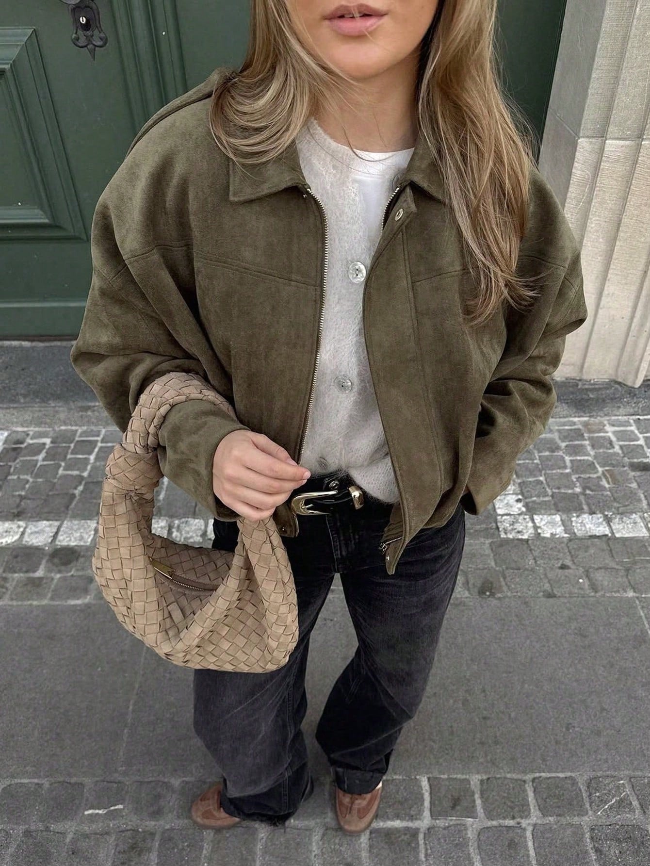 Laia | Chaqueta de Ante Mujer Oversize Cremallera