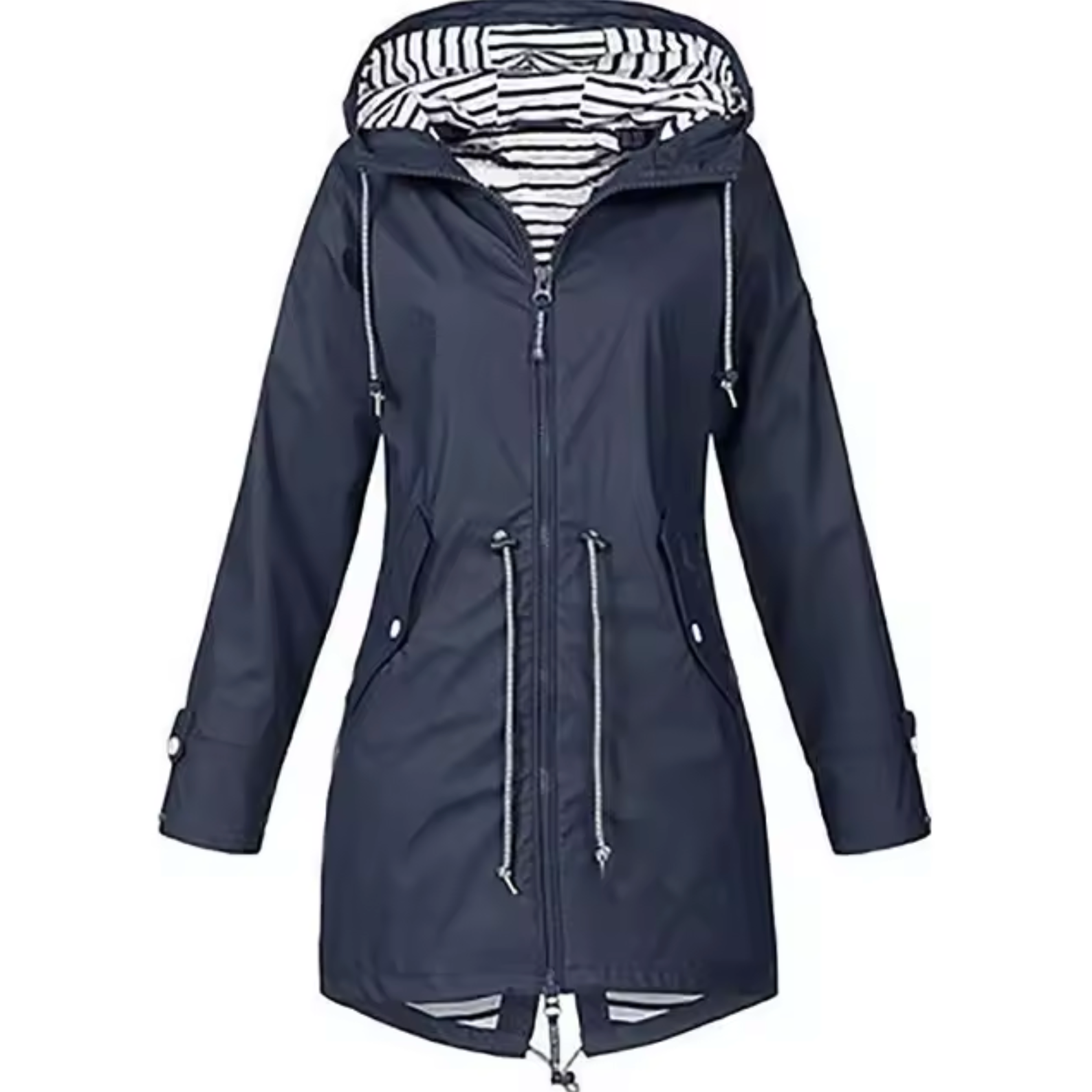 Laia | Chubasquero Impermeable Mujer con Capucha Cintura Ajustable