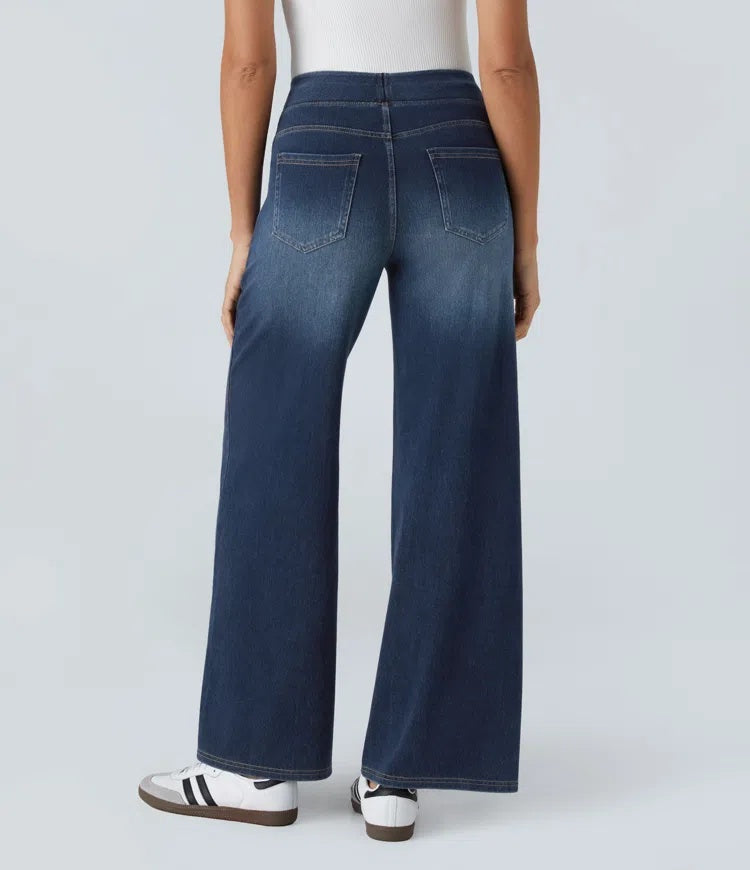 Laia | Jeans Wide Leg de Cintura Alta Mujer Pierna Ancha