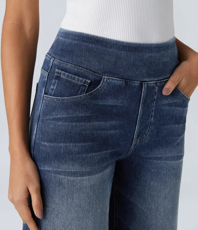 Laia | Jeans Wide Leg de Cintura Alta Mujer Pierna Ancha