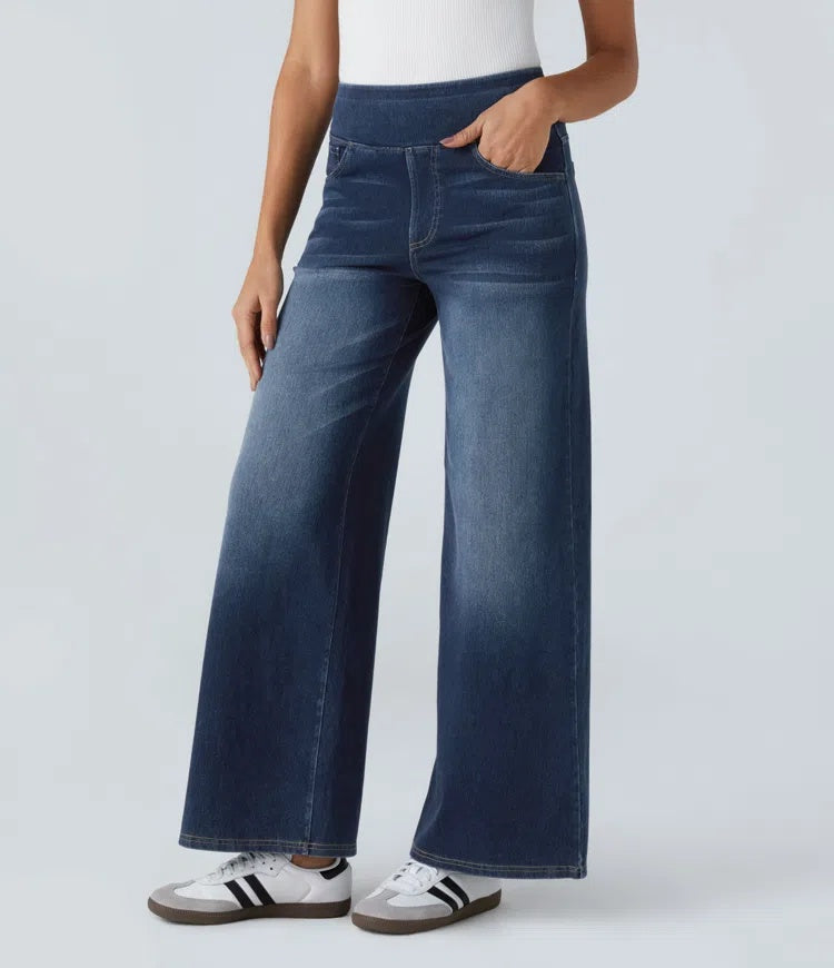 Laia | Jeans Wide Leg de Cintura Alta Mujer Pierna Ancha