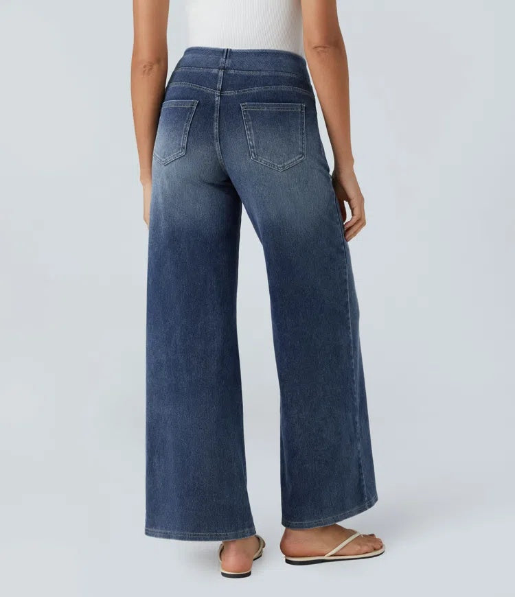 Laia | Jeans Wide Leg de Cintura Alta Mujer Pierna Ancha