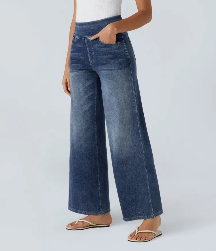 Laia | Jeans Wide Leg de Cintura Alta Mujer Pierna Ancha