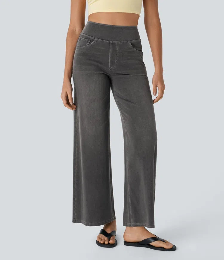 Laia | Jeans Wide Leg de Cintura Alta Mujer Pierna Ancha