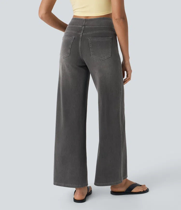 Laia | Jeans Wide Leg de Cintura Alta Mujer Pierna Ancha
