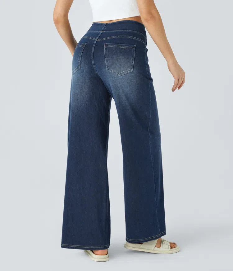 Laia | Jeans Wide Leg de Cintura Alta Mujer Pierna Ancha