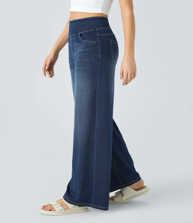 Laia | Jeans Wide Leg de Cintura Alta Mujer Pierna Ancha