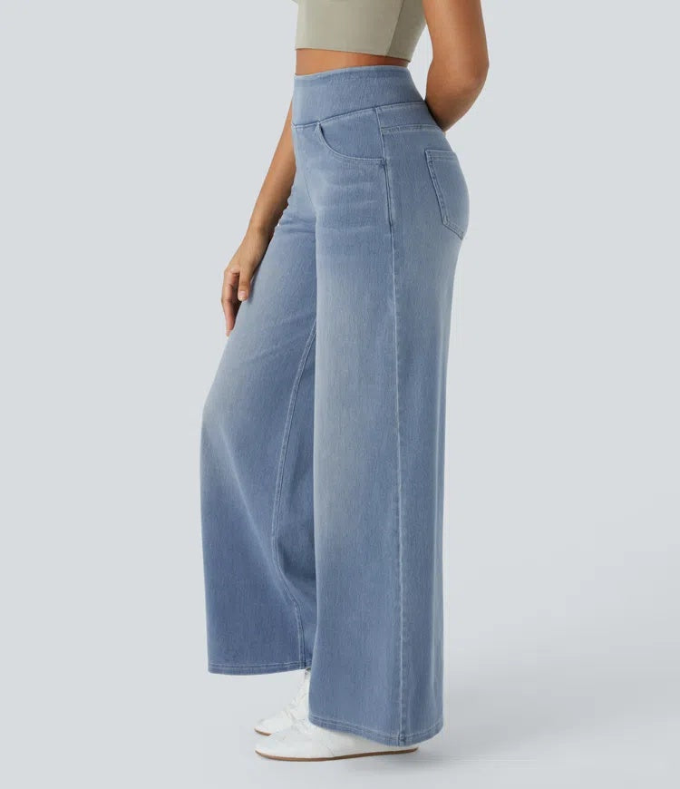 Laia | Jeans Wide Leg de Cintura Alta Mujer Pierna Ancha