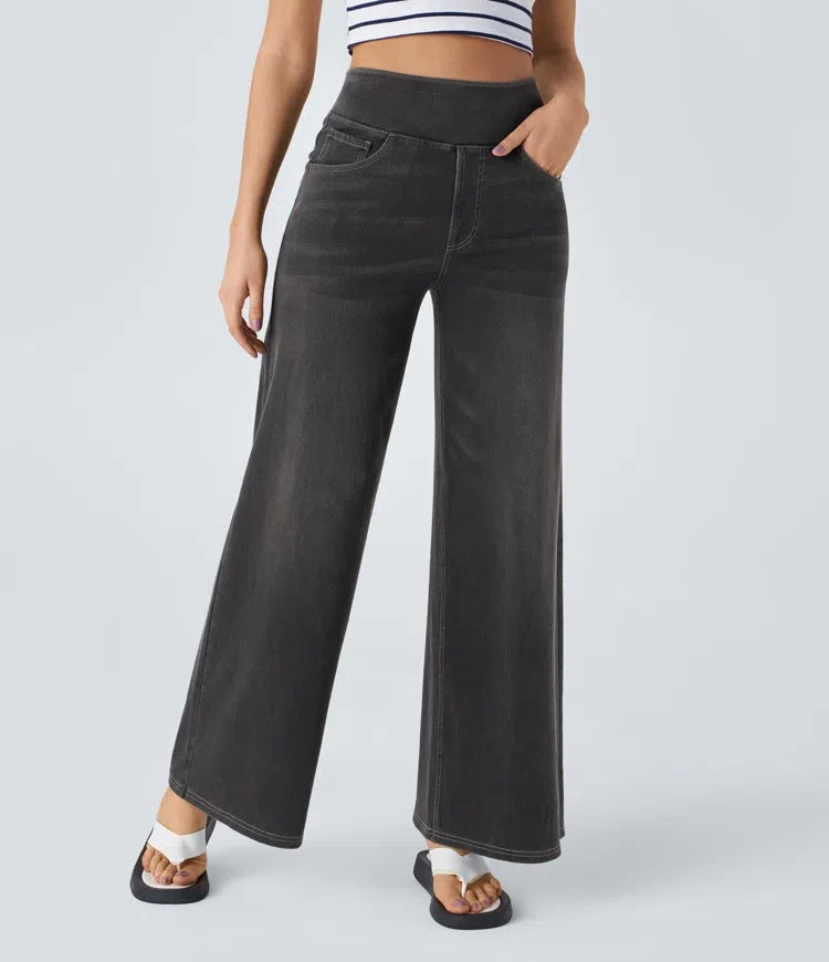 Laia | Jeans Wide Leg de Cintura Alta Mujer Pierna Ancha