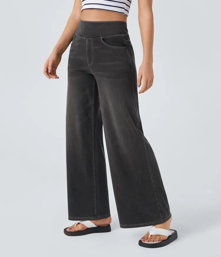 Laia | Jeans Wide Leg de Cintura Alta Mujer Pierna Ancha