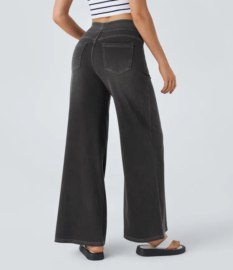 Laia | Jeans Wide Leg de Cintura Alta Mujer Pierna Ancha
