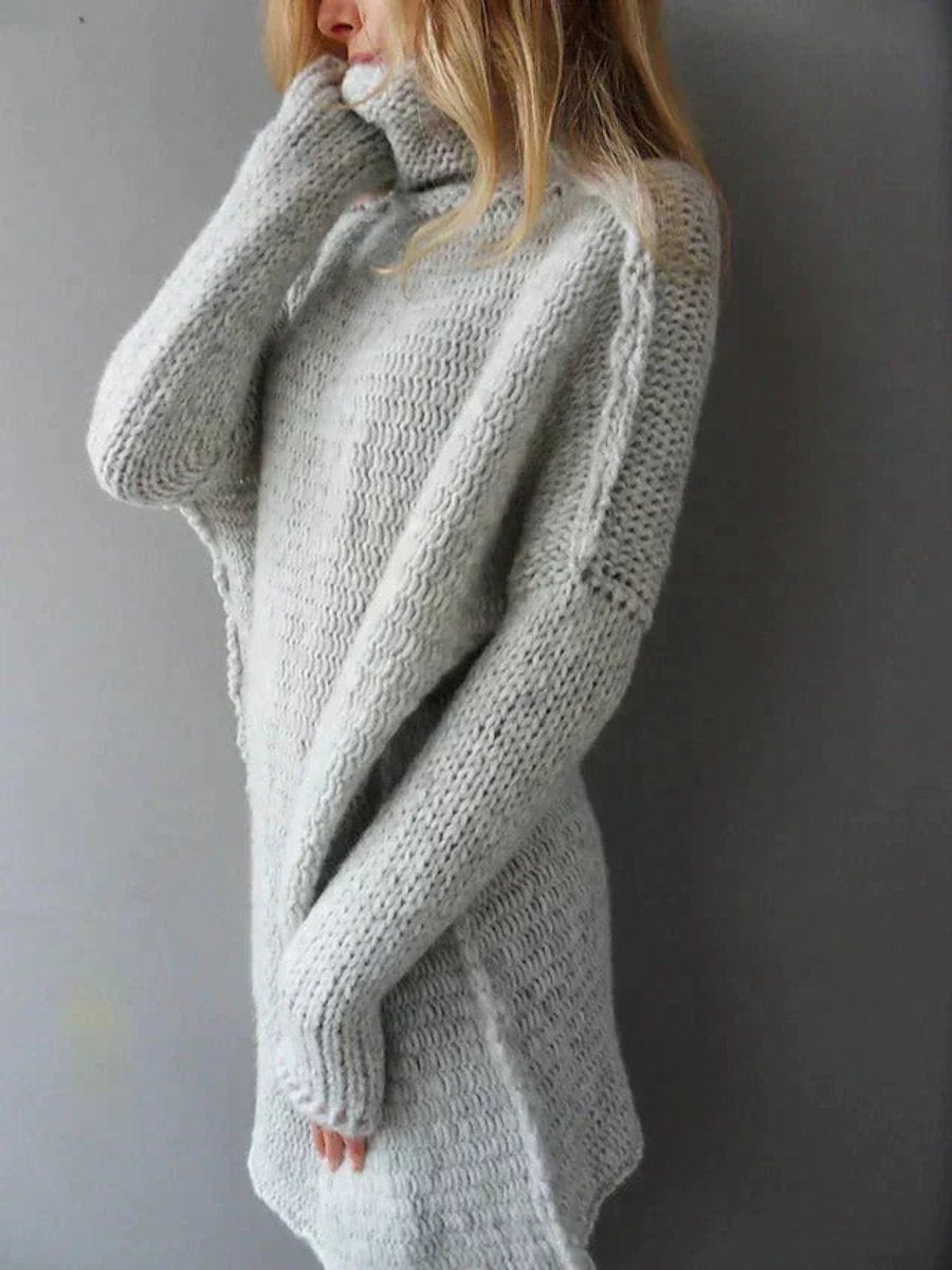 Laia | Jersey de Punto Oversize Mujer Cuello Alto Manga Larga