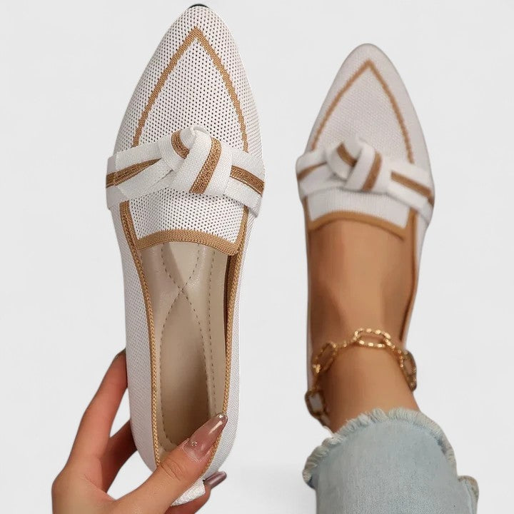 Laia | Mocasines de Punta Fina Mujer Nudo Decorativo