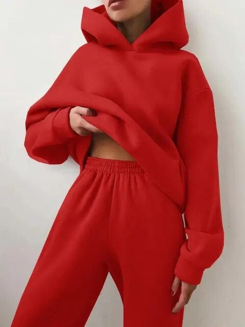 Laura | Conjunto Chándal Mujer con Capucha Sudadera y Pantalón